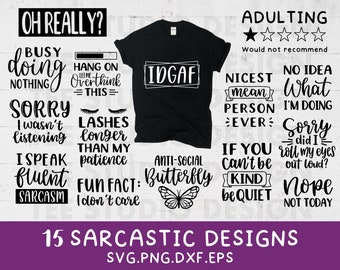 Sarcastic Quotes Svg Bundle | Anti-social Svg | Funny Svg | Quote Svg | Svg Files For Cricut