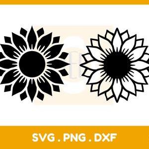 Pacote Sunflower Svg, Flower Svg, arquivos svg para cricut