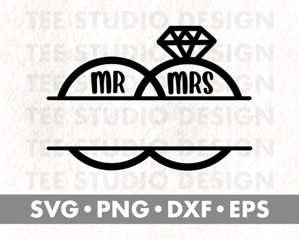 Mr and Mrs Svg Diamond Ring Svg Svg Files for Cricut | Etsy