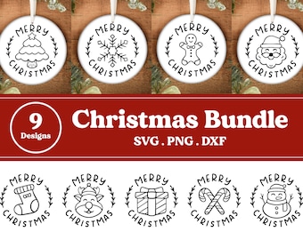Christmas Ornament SVG, Christmas Bundle SVG, Christmas Ornament PNG Files, Svg Files For Cricut, Christmas Sayings Svg