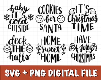 Christmas Ornament SVG, Christmas Bundle SVG, Christmas Ornament PNG Files, Svg Files For Cricut, Christmas Sayings Svg