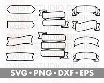 Ribbon SVG Bundle, Banner Svg, Label Svg, Svg Files For Cricut