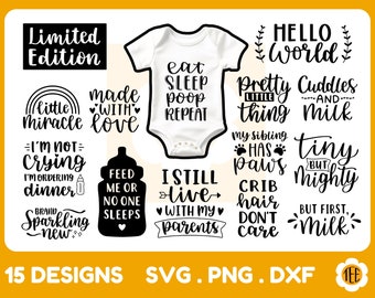 Baby Svg Bundle | Newborn Svg | Baby Girl Svg | Baby Boy Svg | Baby Onesie Svg | Svg Files For Cricut