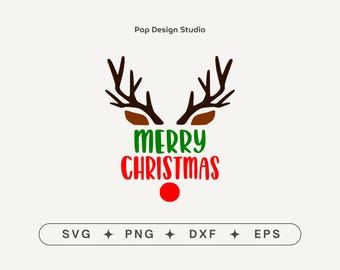 Feliz Navidad SVG, Reno SVG, Archivos SVG para Cricut
