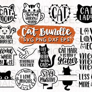 Chat Svg Bundle, fichiers svg pour cricut