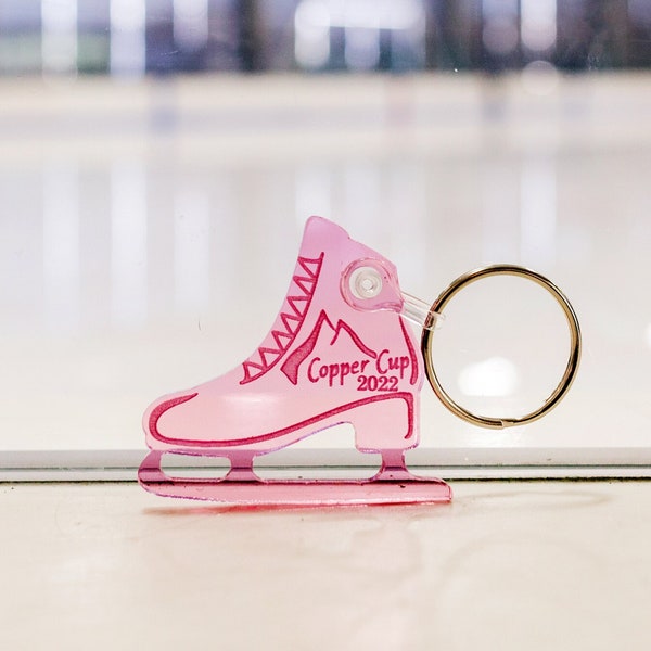 Skating Mom, Skating Logo, Figure Skating Gifts, Ice Skate Bag, Sports Keychain, Gift for Athlete, Sports Logo, Competition Gift Bag, Sk8