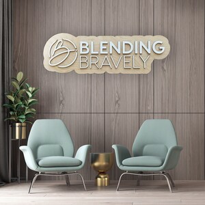 Custom Wood Business Logo Sign: Indoor Office Decor