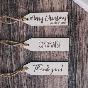 Personalized Engraved Wooden Gift Tags - Add a Rustic Touch to Your Gift Giving