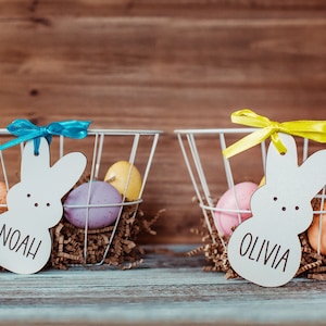 Osteranhänger für Kinder, personalisierter Osterkorbanhänger, Osteranhänger, Osterdeko für den Tisch, Osterbaum, Osterbaum