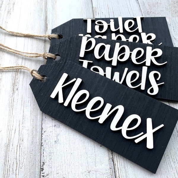 Organization Tags for Baskets, Organization Labels, Basket Tags, Pantry Labels, Closet Organizer Tags, Basket Labels, Bin Labels, Label Tags