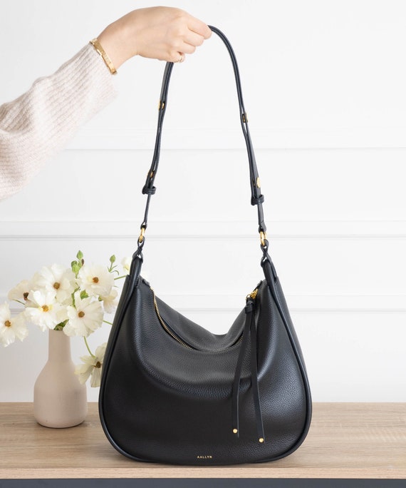 Black Hobo Purse Genuine Leather Handbags for Women Large Leather Tote Bag  Slouchy Leather Bag Underarm Bag - Etsy