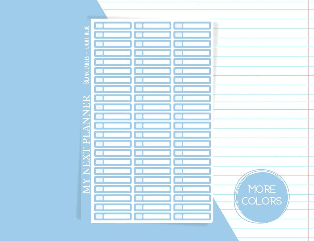 Blank labels stickers labels planner sticker stickers sheet planner