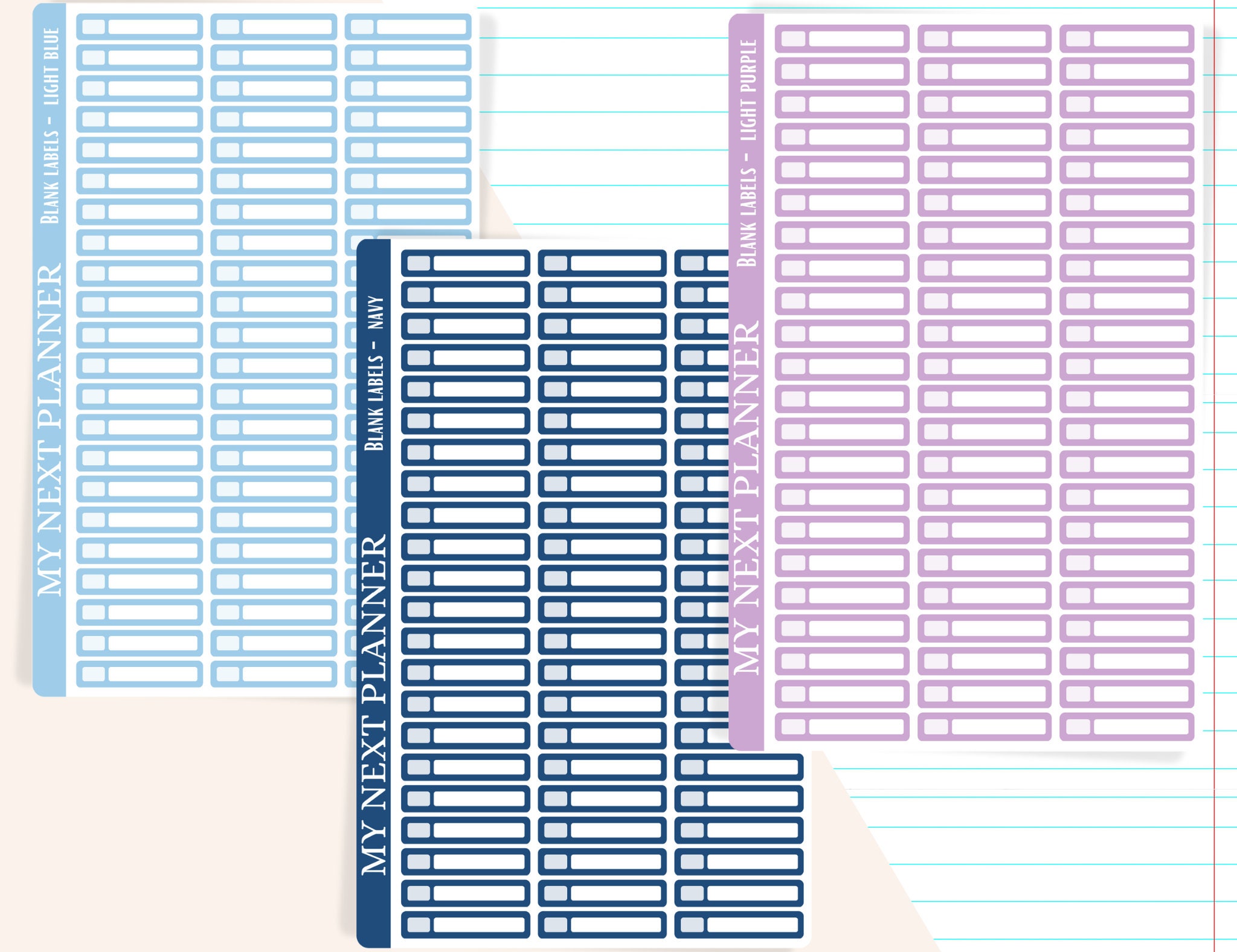 Blank labels stickers labels planner sticker stickers sheet planner