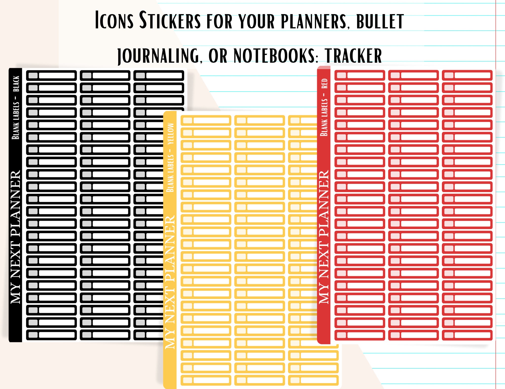 Blank labels stickers labels planner sticker stickers sheet planner