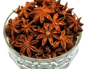 EasySeeds™ Star Anise Whole Food Grade Culinary Spice Cooking Pure Dried Natural Indian Spices, Illicium verum ,star aniseed