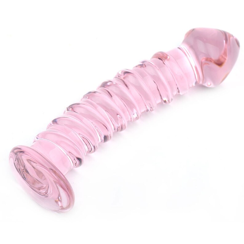 Adult Toys Textured Pink Glass Dildo | Adult Toy | Sex Toy | Adult Toy | Sextoys for Her | For Couples 