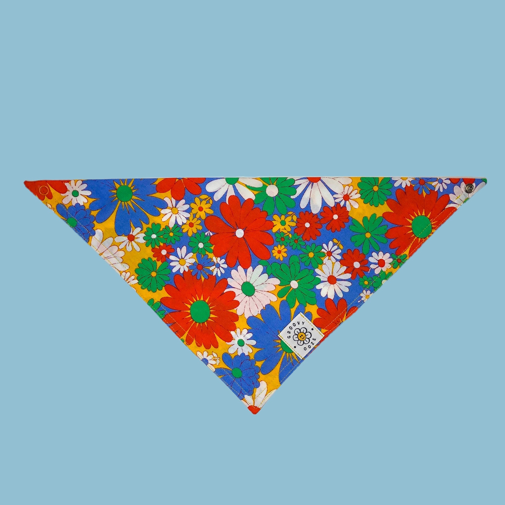Groovy Ooze 'Funky Flowers' Pet Bandana Etsy