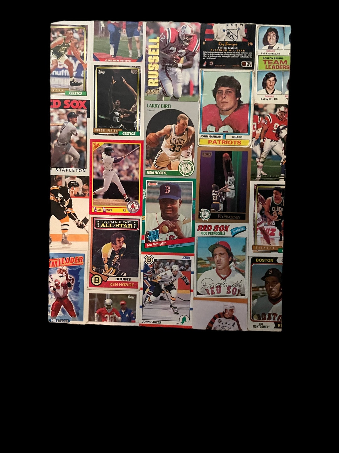 Boston Sports Wall Decor Made From Real Sports Cards. Great Oneofa