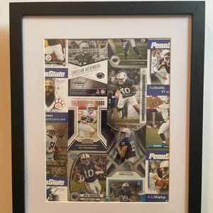 Penn State Nittany Lions Football 11x14 wall decor made from real college football cards. One-of-a-kind!