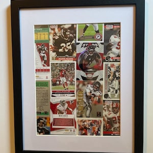 Atlanta Falcons 11x14 wall decor made from real football cards. One-of-a-kind!