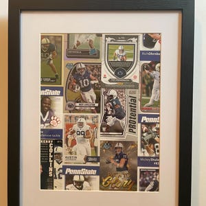 Penn State Nittany Lions Football 11x14 wall decor made from real college football trading cards. One-of-a-kind!