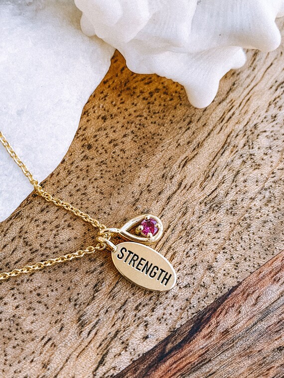 Gold January Birthstone Necklace For Women Personalized Artisan