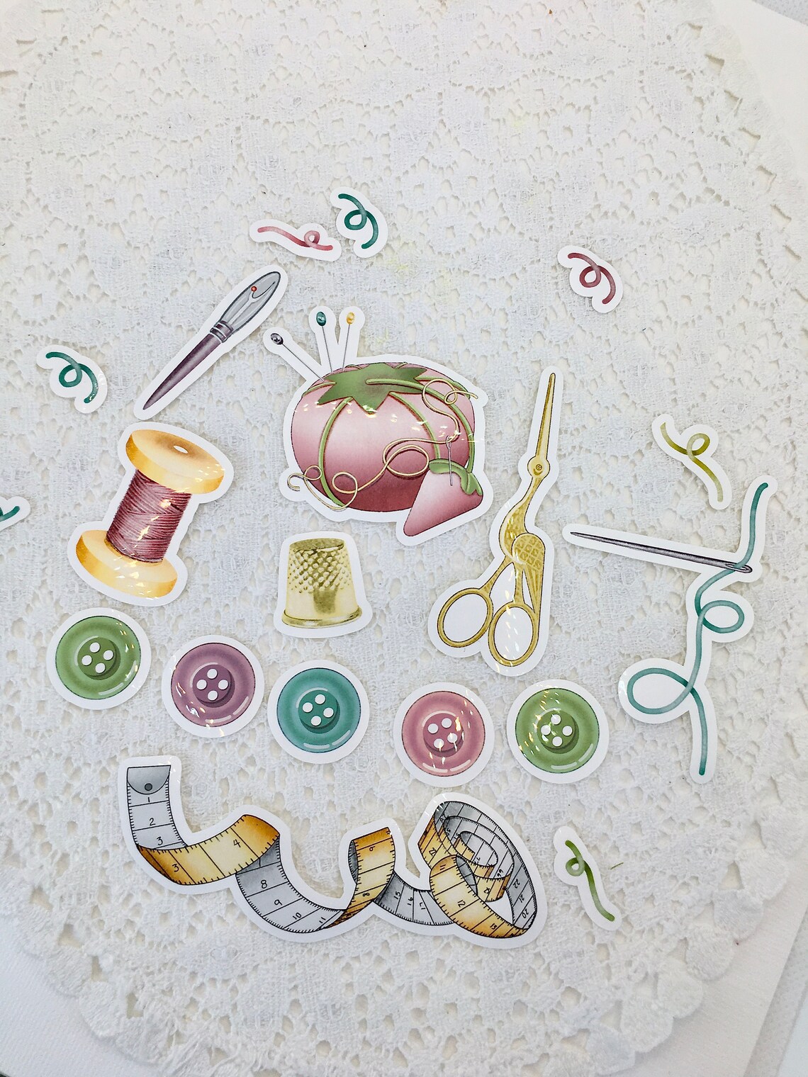 Sewing Sticker Pack for Sewing Lovers Embroiderers and Etsy