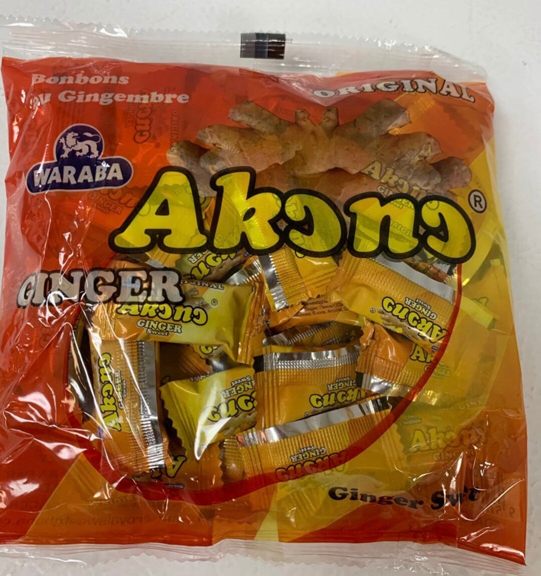 Ginger Candy / Akono Ginger /ahomka Ginger / Hard Ginger Candy / Hand Made in Ghana ,250g/15 USD