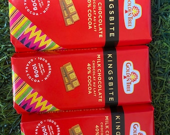 Kingsbite Ghanaian chocolate,available sizes 20g, 50g and 100g, let me know the size you want when buying, free shipping