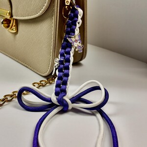 Cute Purple Paracord Keychain w/ Heart Clasp