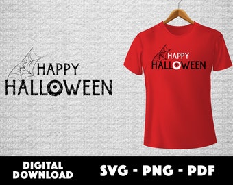 Feliz Halloween, Halloween SVG, Bruja espeluznante SVG, Cricut, Silueta, archivo de corte de vinilo, imagen vectorial