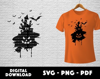 Feliz Halloween, Halloween SVG, Bruja espeluznante SVG, Cricut, Silueta, archivo de corte de vinilo, imagen vectorial