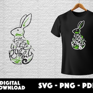 follow the white rabbit svg, 2021 Matrix resurrections, Matrix svg, rabbit svg, matrix rabbit svg,