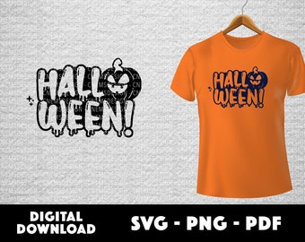 Feliz Halloween, Halloween SVG, calabaza SVG, Cricut, Silueta, archivo de corte de vinilo, imagen vectorial