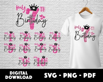 SVG de cumpleaños, archivos de corte de cumpleaños, paquete de cumpleaños para Cricut, imágenes prediseñadas de cumpleaños, SVG con frases de cumpleaños