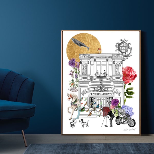 Criterion Theatre London Print - Limited Edition Theatre Art for Theatre Lovers and History Enthusiasts