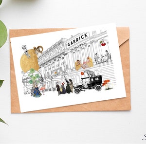 Garrick Theatre London Print - Limited Edition Theatre Art for Theatre lovers, history lovers, London WestEnd, Theatre wall prints