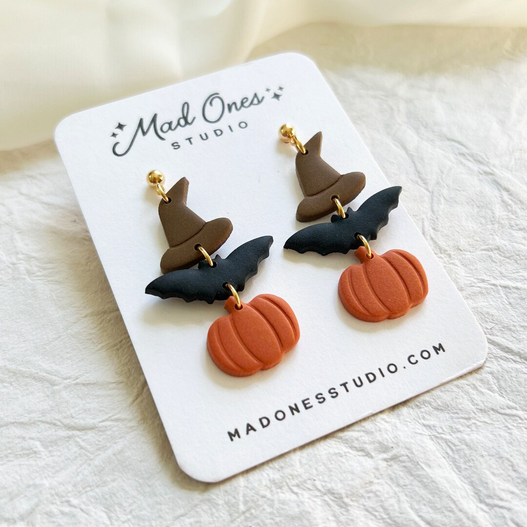 Produktbild von Süße Geister Cartoon Ohrringe Halloween Acryl Tropfen