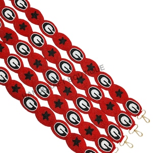 Gameday beaded strap, Go Dawgs strap, Customized beaded strap, College Custom bag strap, Georgia Bulldog gameday strap, Stadium Beaded strap