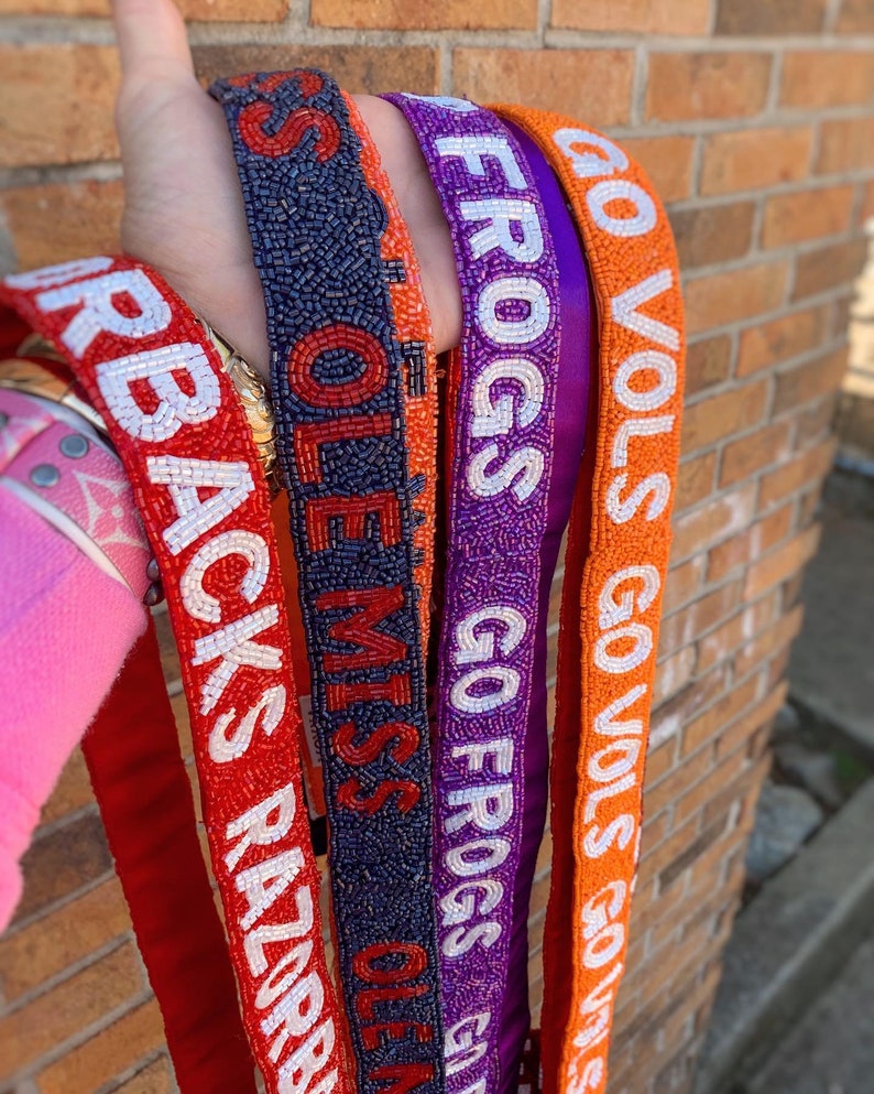 Game Day Purse Strap Customized Beaded Strap College Custom Etsy