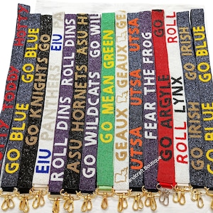 Game Day Purse strap, Customized beaded strap, College Custom bag strap, Personalized bag strap, Beaded game day strap, Stadium Beaded strap