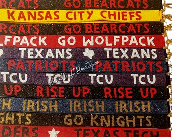 Game Day Purse strap, Customized beaded strap, College Custom bag strap, Personalized bag strap, Beaded game day strap, Stadium Beaded strap