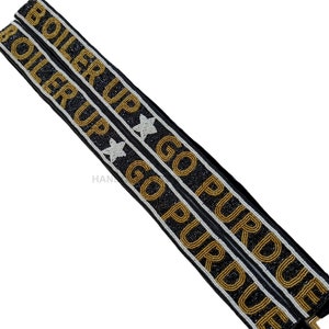 Baylor University straps, GameDay Purse strap, Customized game strap, College Custom bag strap, Beaded game day strap, Stadium Beaded strap