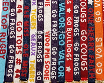 Game Day Purse strap, Customized beaded strap, College Custom bag strap, Personalized bag strap, Beaded game day strap, Stadium Beaded strap