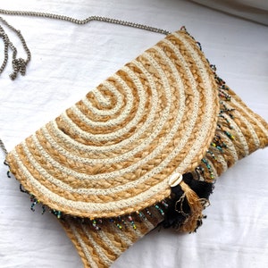 Brown Straw beach sling bags