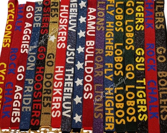 Game Day Purse strap, Customized beaded strap, College Custom bag strap, Personalized bag strap, Beaded game day strap, Stadium Beaded strap