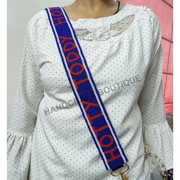 Beaded Ole Miss Purse Strap Etsy