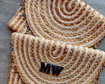 Monogram Straw Bags, Straw portemonnee, Beach Sling tassen, Beach Portemonnee, Stro geweven Clutch Bag, Straw Purse, Vakantie Tassen, Zomer Beach Bag