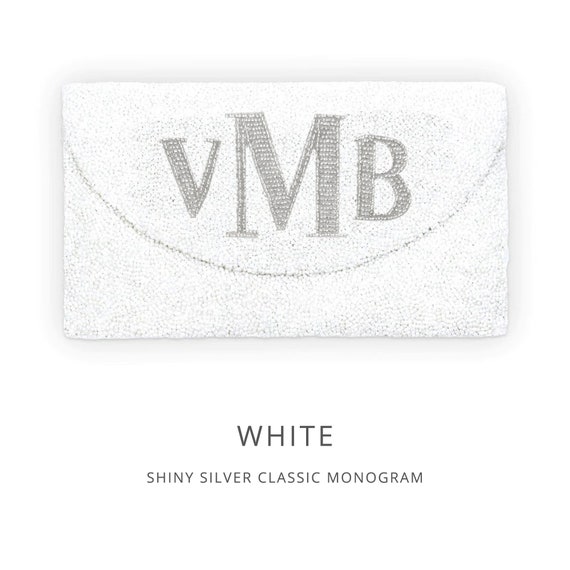 Monogram Clutch Customized Name Clutch Bride Clutch Etsy