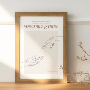 Unsichtbare Schnur | Taylor Swift - Inspiriert | Digitaler Kunstdruck | Drucken Sie zu Hause | Digital Text